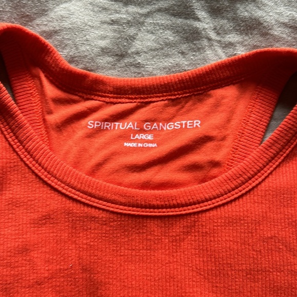 ✨ SPIRITUAL GANGSTER RIBBED TORI CROP TANK SZ L - Picture 5 of 5